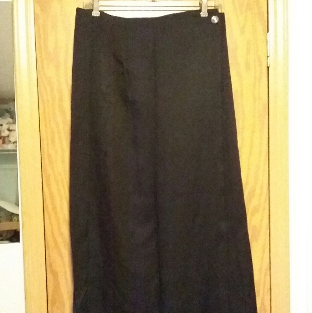 Long black wrap skirt